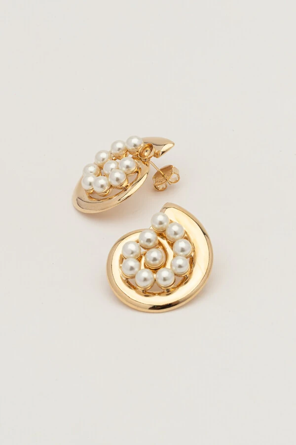 Brinco Dourado Concha Pérola