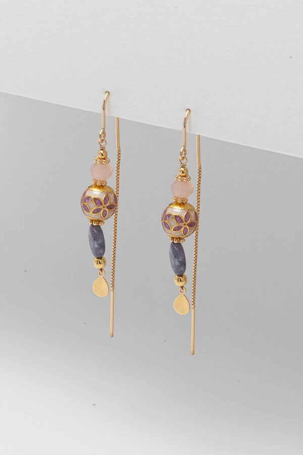 Brinco Anzol Luna Banho Ouro 18K