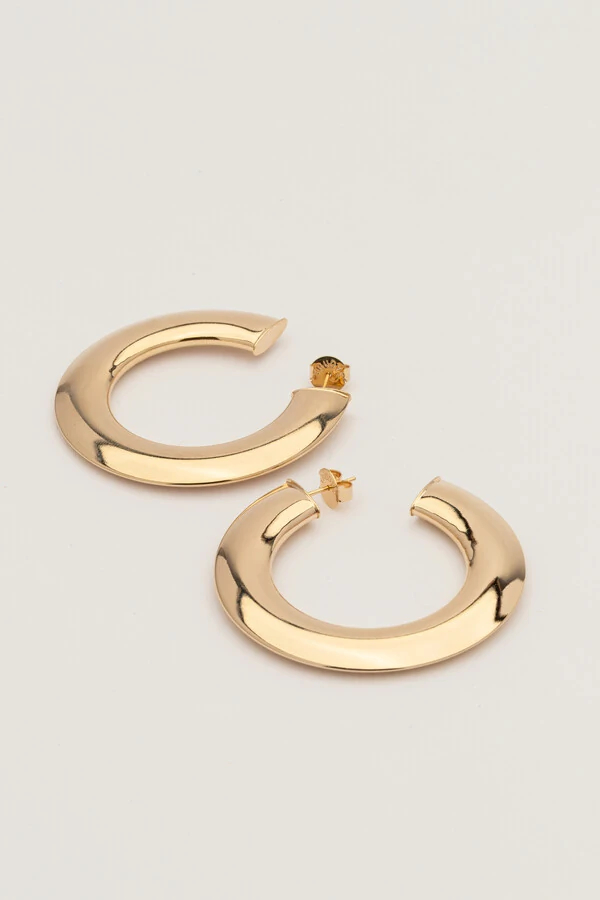 Brinco Dourado Argola Prensada