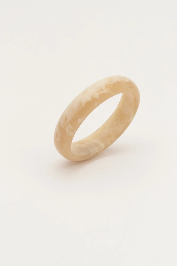 Pulseira Resina Mescla Bege