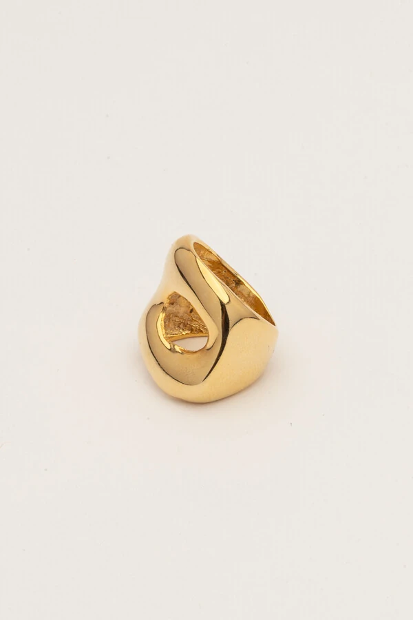 Anel Dourado Placa Orgânica