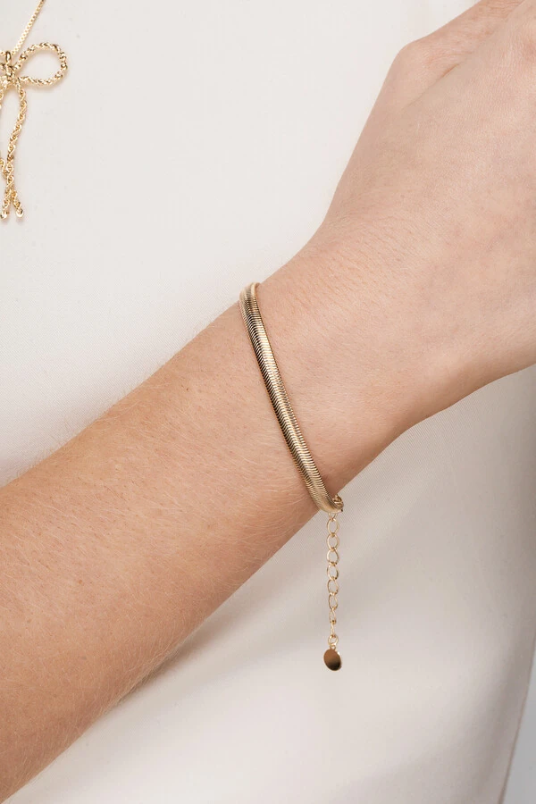 Pulseira Malha Snake Dourada