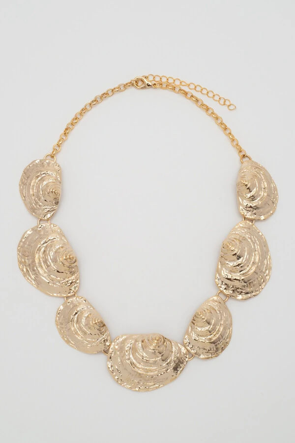 Colar Dourado Concha Texturizada