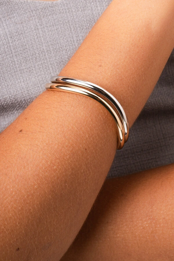 Pulseira Dupla Tubo Dois Banhos