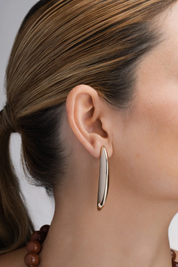 Brinco Dourado Bold Navete