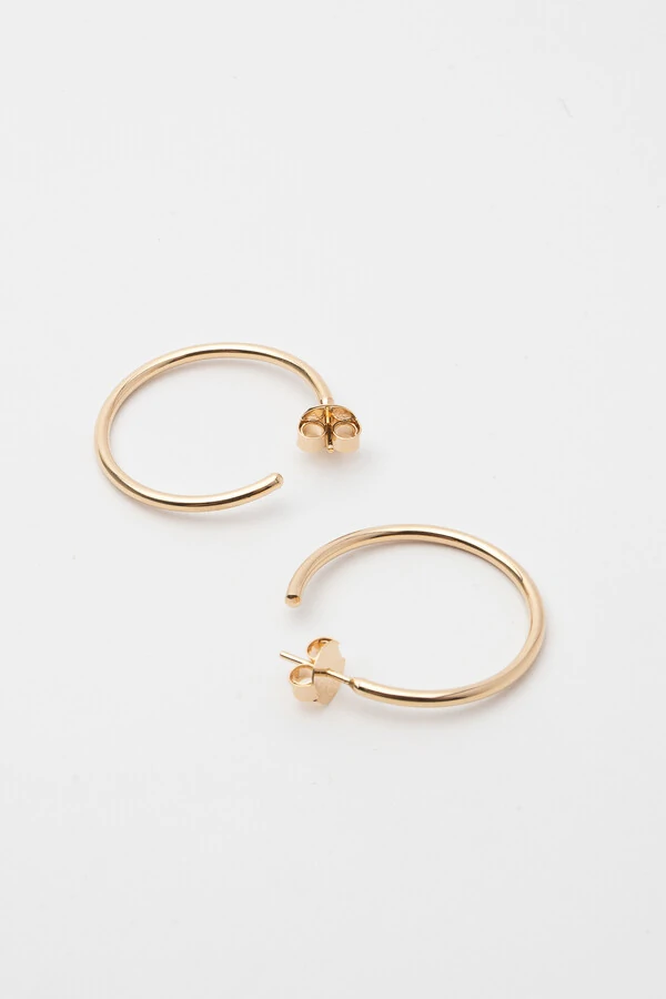 Argola Aberta Lisa Banho Ouro 18K