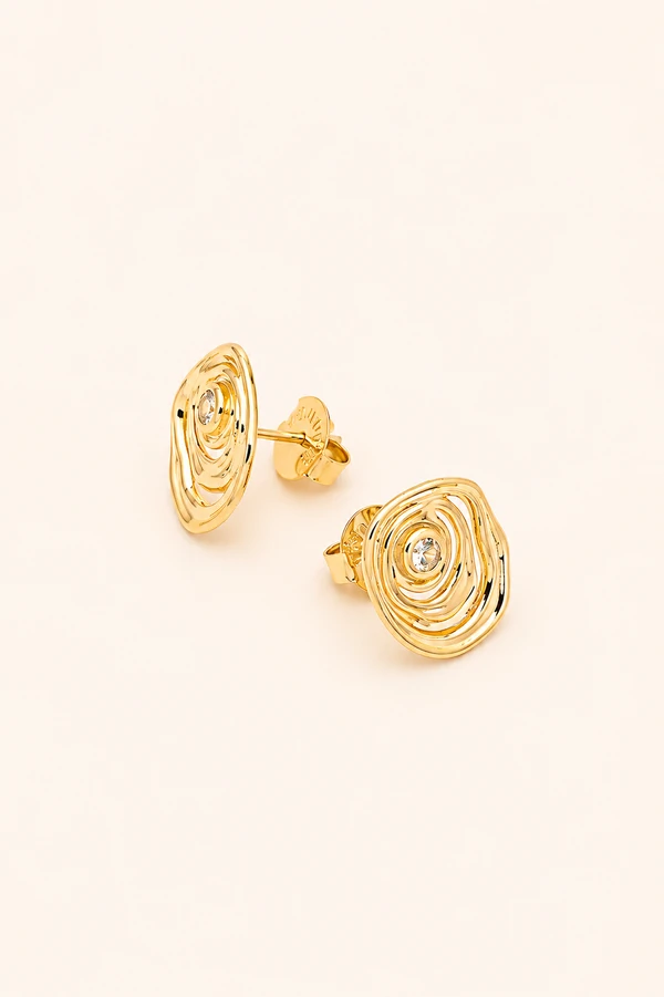 Brinco Dourado Vibração Zircônia P