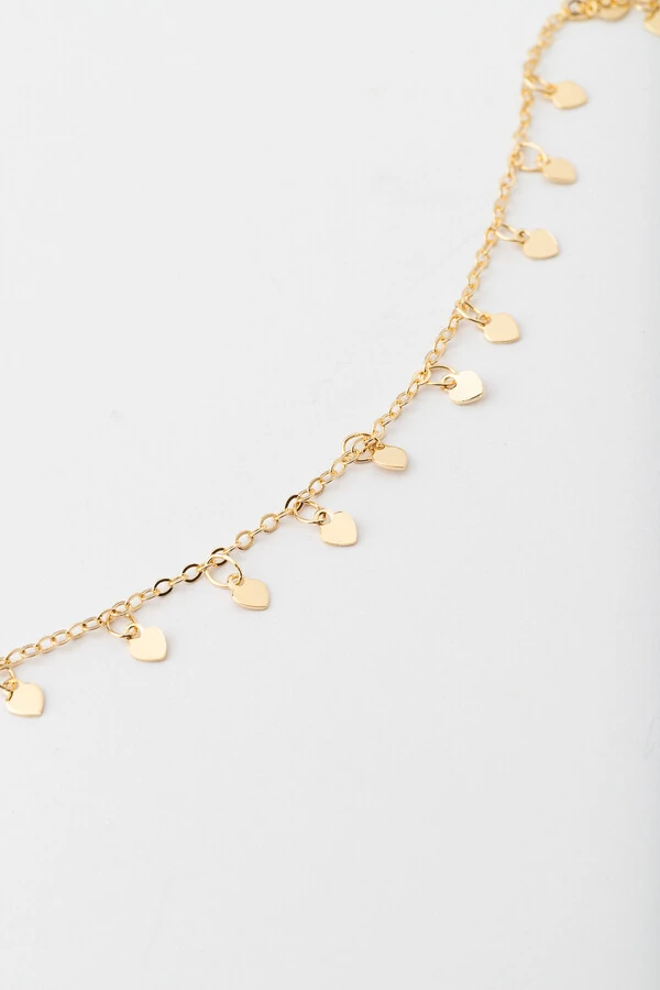 Pulseira Mini Corações Banho Ouro 18k