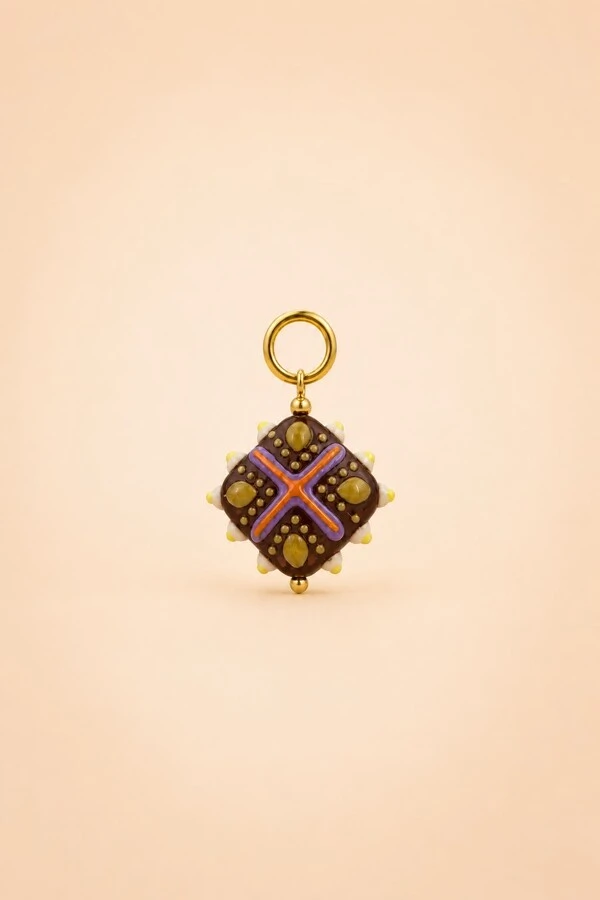 Pingente Almofada Banho Ouro 18k