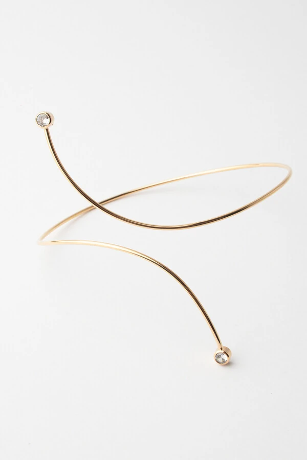 Pulseira Bracelete Dourado Fio Antebraço