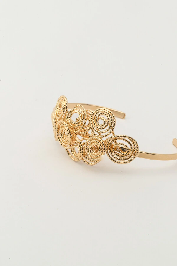 Pulseira Bracelete Dourado Caracóis