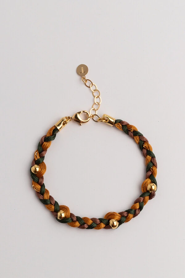 Pulseira Trançada Boho Banho Ouro 18k