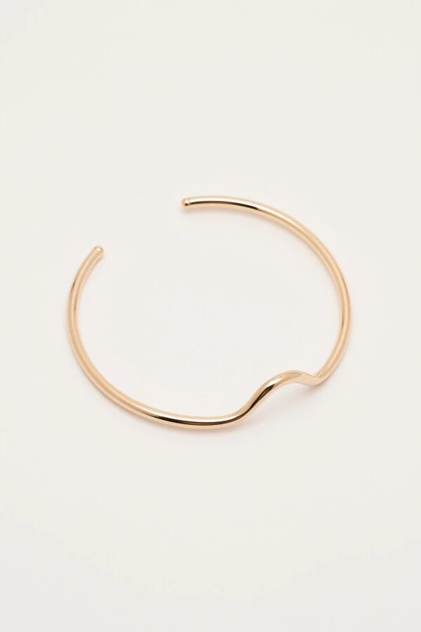 Pulseira Dourada Curva Antebraço