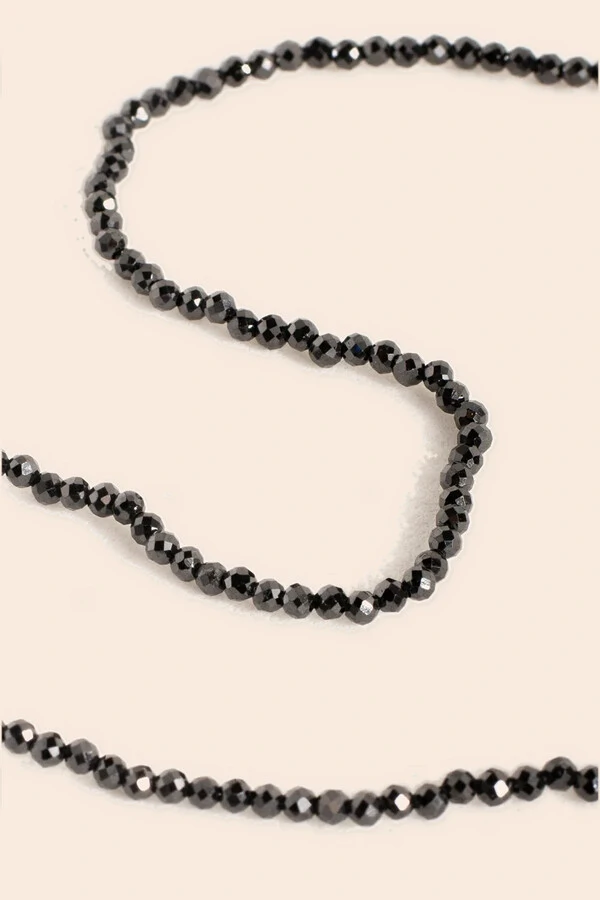 Colar Fio Micro Zircônia Preta Banho Ouro 18k