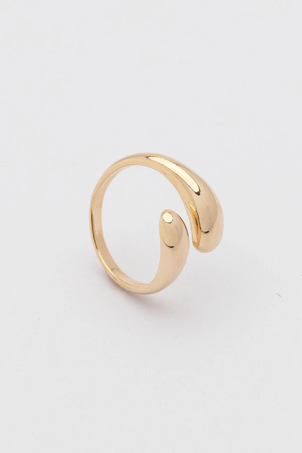 Anel Encontro Slim Banho Ouro 18K