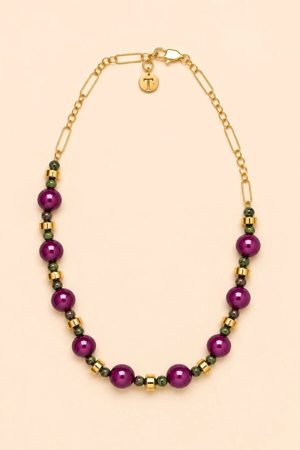 Colar Curto Veronica Banho Ouro 18K