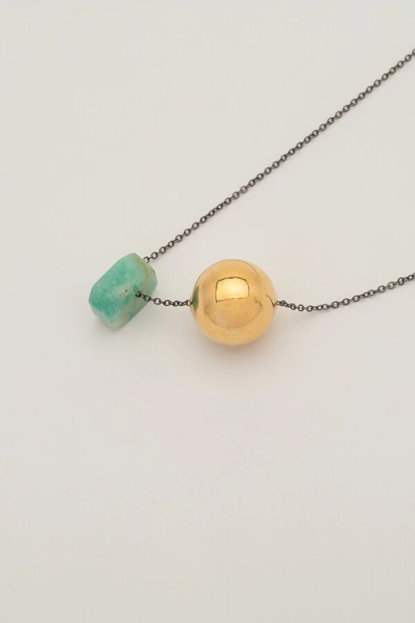 Colar Dream Geométrico Amazônia Banho Ouro 18k
