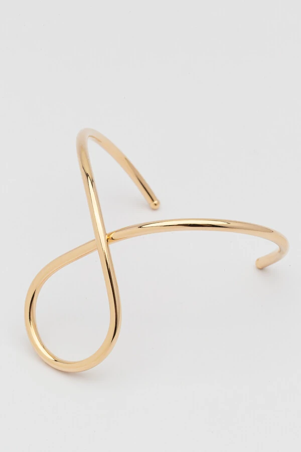 Pulseira Dourada Bracelete Fio Gota