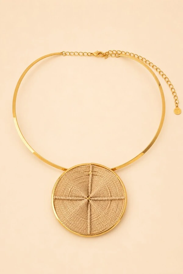 Colar Dourado Aro Palha