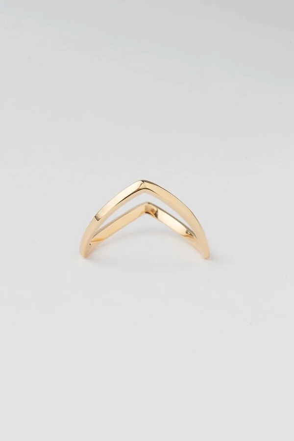 Anel Slim Liso Banho Ouro 18K
