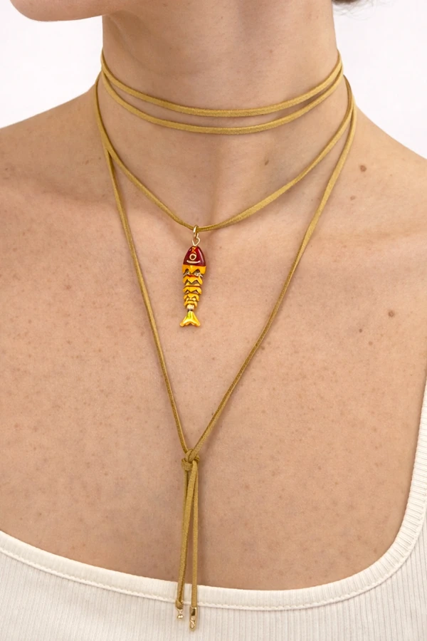 Colar Camurça ViVi Peixinho Fishermans Core