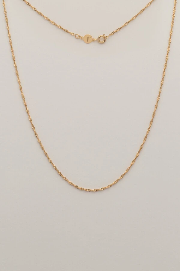 Colar Singapura Banho Ouro 18K