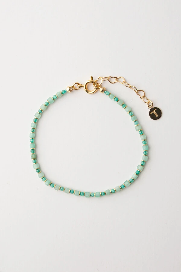 Pulseira Eloysa Amazonita Banho Ouro 18K