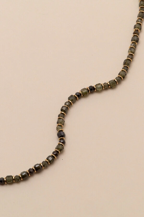 Pulseira Biarritz Mini Zircônia Verde Banho Ouro 18K