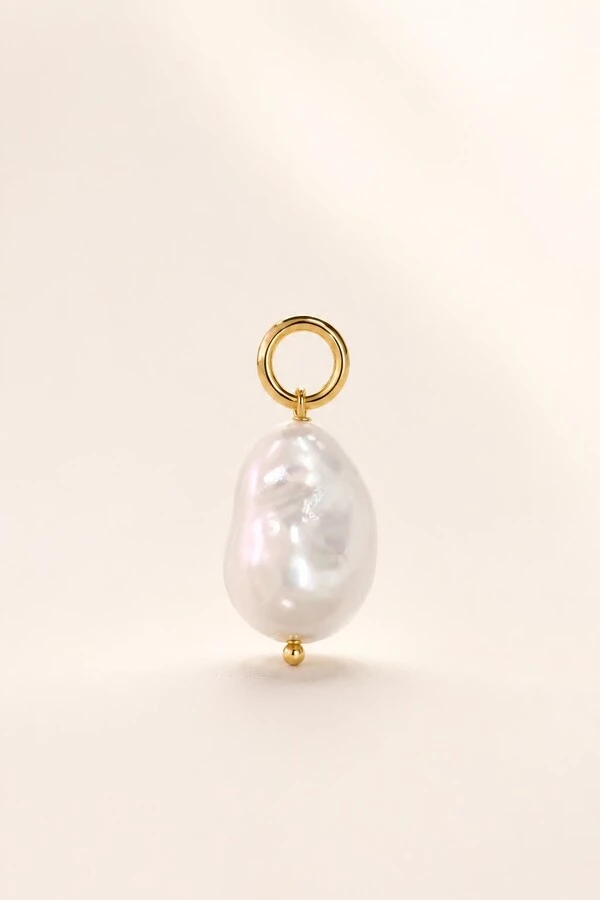 Pingente Pérola Shell Barroca Banho Ouro 18K