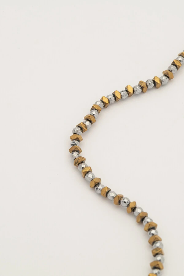 Pulseira Hematita Banho Ouro 18k
