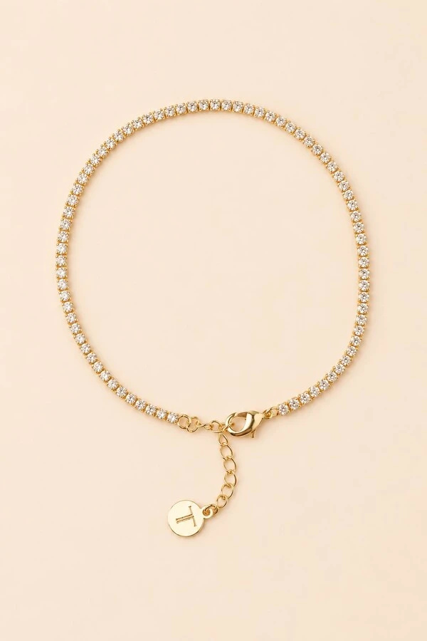 Pulseira Riviera Zircônia Dourada