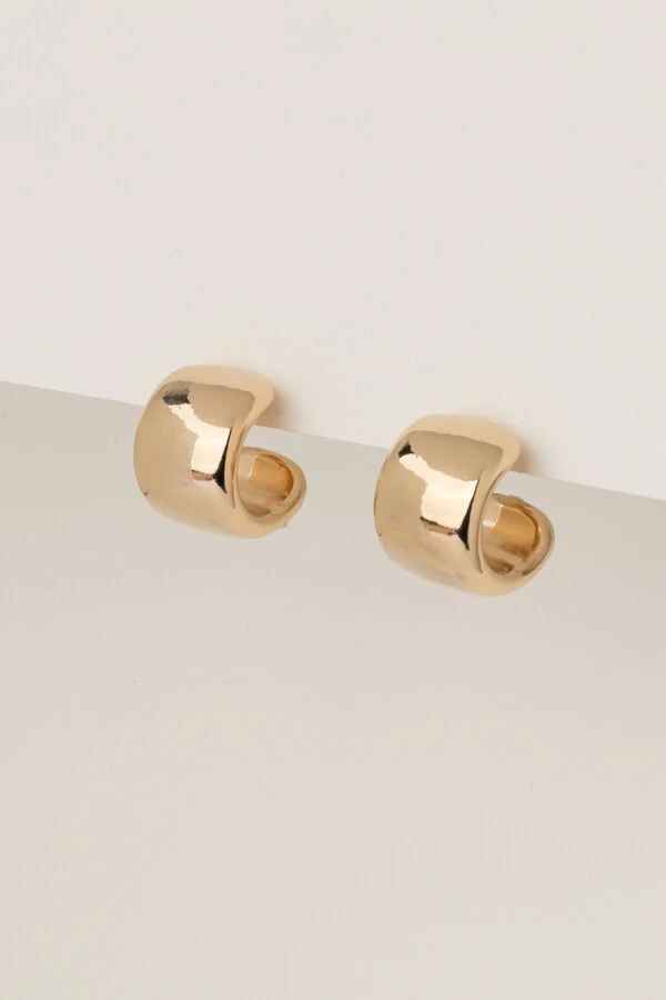 Brinco Dourado Argola Lisa