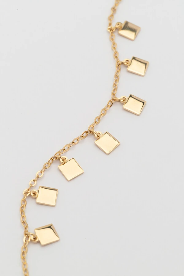 Pulseira Dourada Cubos