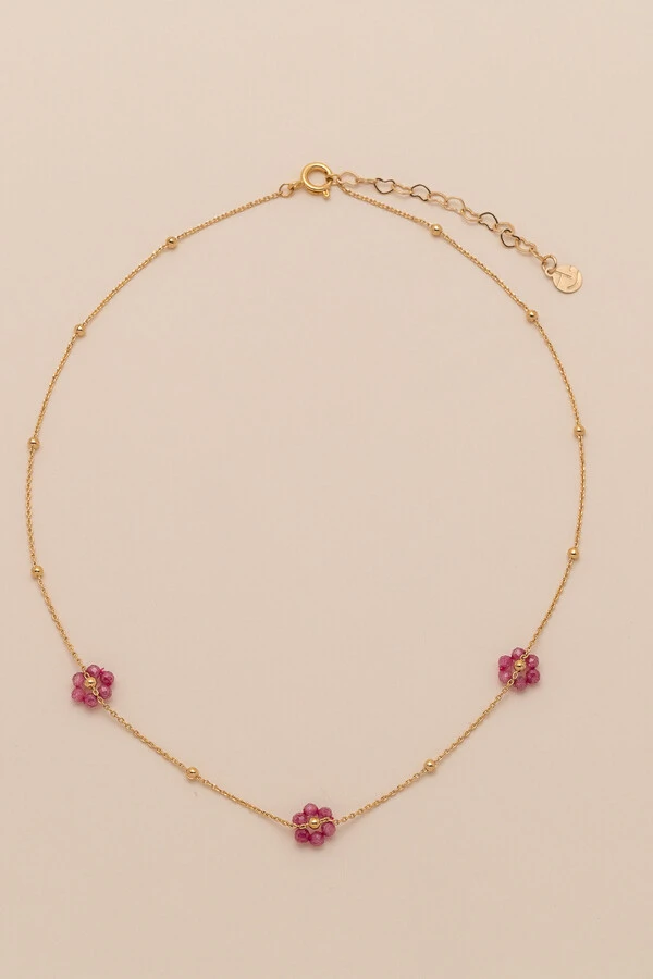 Colar Choker Fiore Primavera Banho Ouro 18K