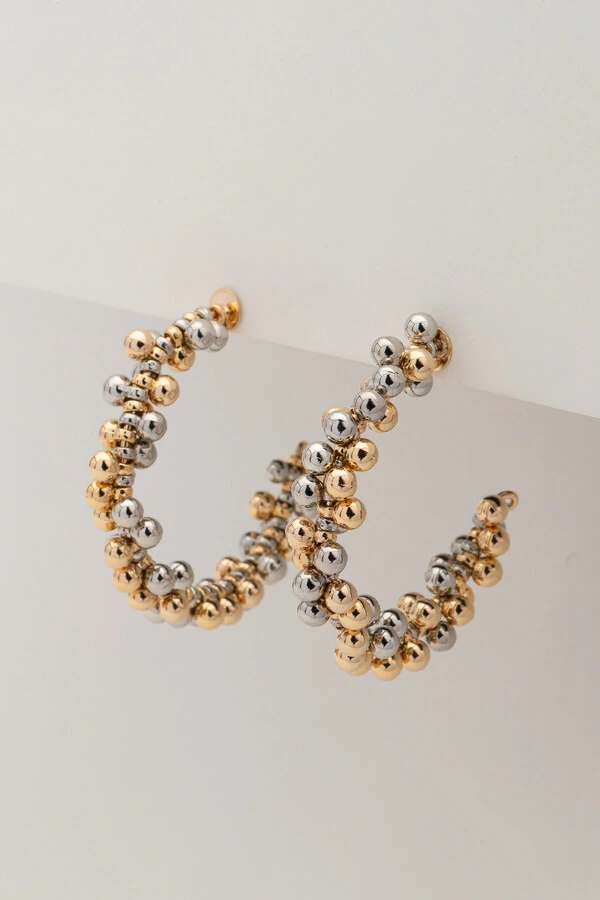 Brinco Argola Mix Bubbles Duo Color