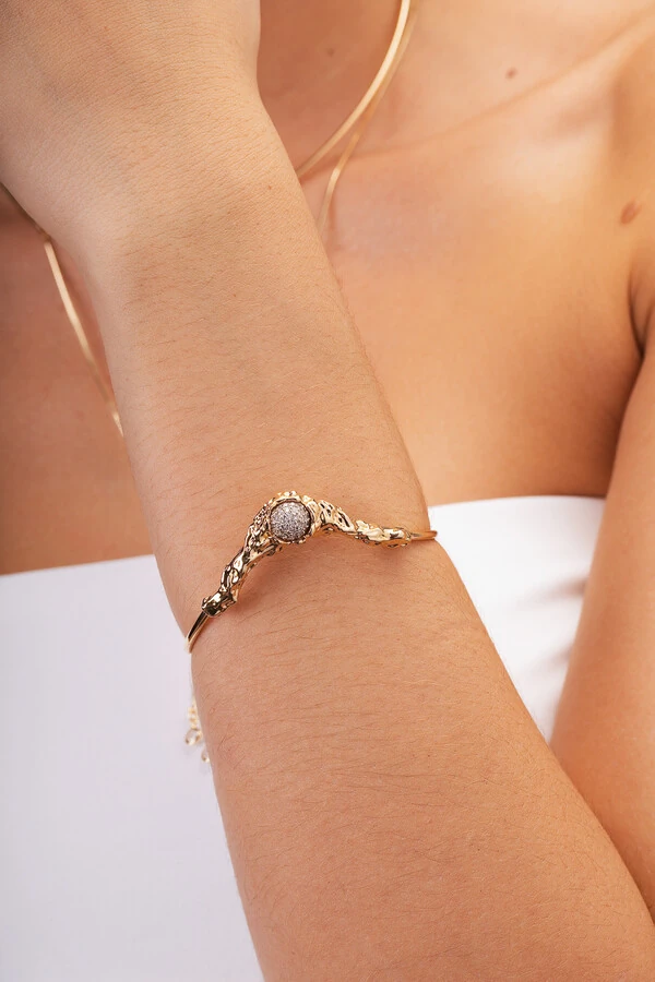 Pulseira Bracelete Lava Zircônia Cristal