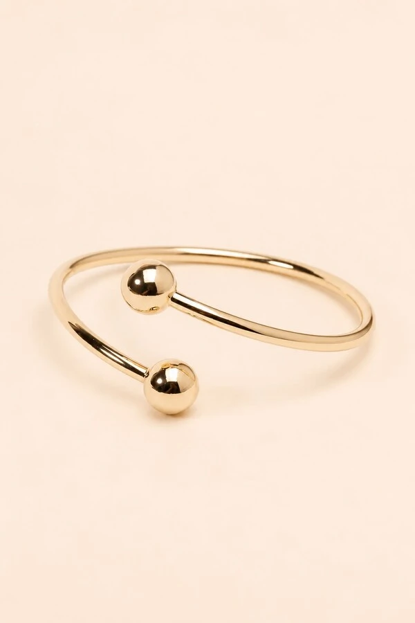 Pulseira Bracelete Esferas Douradas