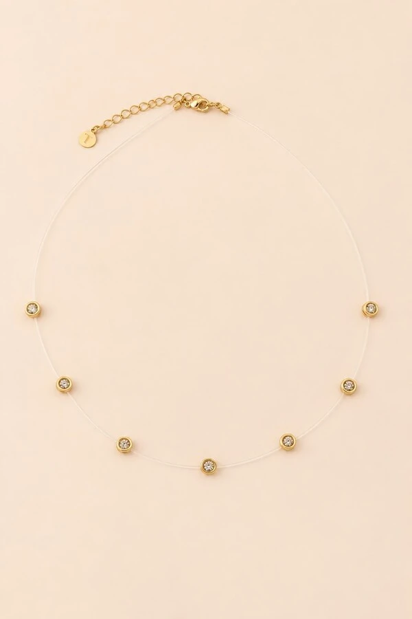 Colar Choker Nylon 7 Pontos de Luz