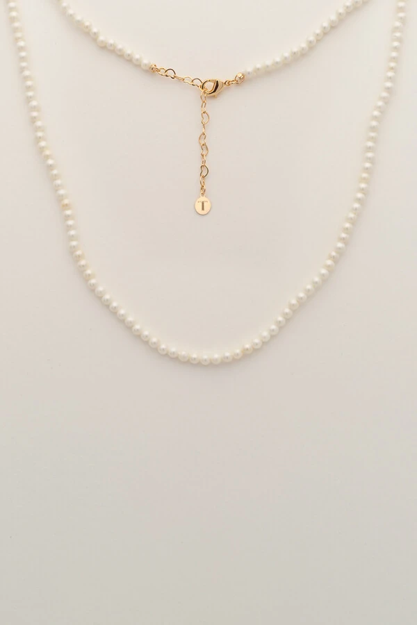Colar Choker Pérola Shell Banho Ouro 18k