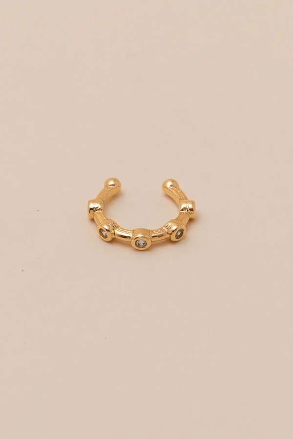 Piercing Fake Zircônias Pé Banho Ouro 18K
