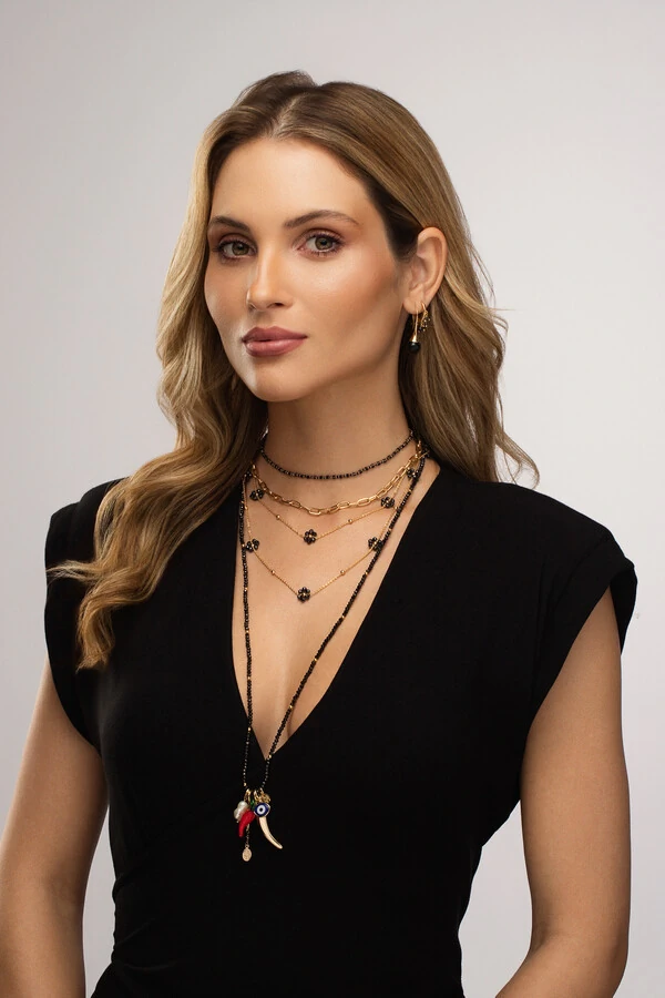 Colar Longo Primavera Banho Ouro 18K