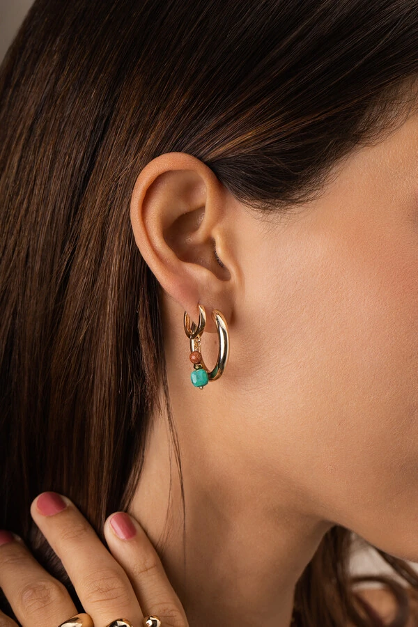 Brinco Argola Vicenza Banho Ouro 18K