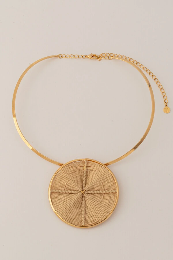 Colar Dourado Aro Palha
