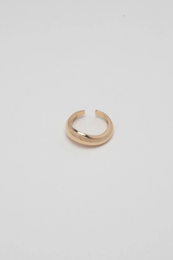 Anel Onda Banho Ouro 18K