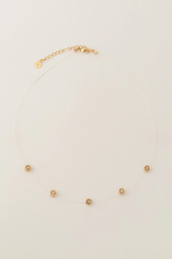 Colar Choker Nylon 5 Pontos de Luz