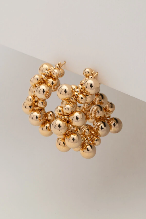 Brinco Argola Mix Bubbles Dourado
