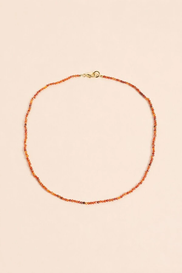 Colar Micro Zircônias Terracota Com Fecho De Coração Banho Ouro 18k