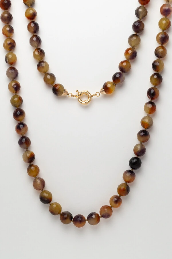 Colar Lavie Jade Mescla Banho Ouro 18K