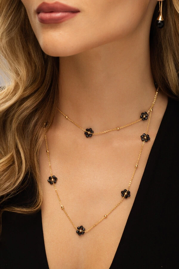 Colar Longo Primavera Banho Ouro 18K