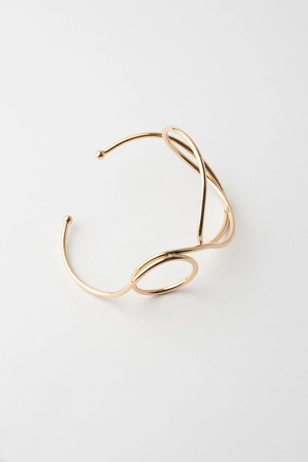 Pulseira Bracelete Dourada Fio Orgânico
